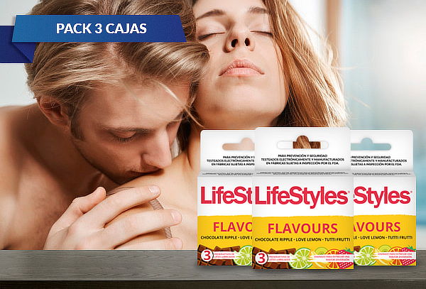 Pack 3 Preservativos Sabores Lifestyles x3