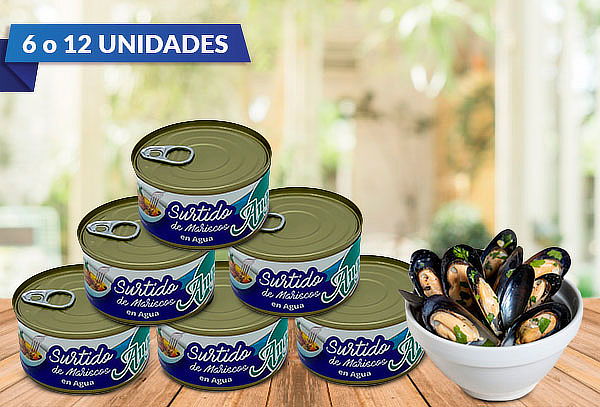 Pack de 6 o 12 Surtido de Mariscos Angelmo  190 gramos