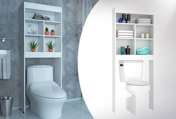 Mueble optimizador de baño tuhome bath 20 - Blanco/ muebles sobre inodoro