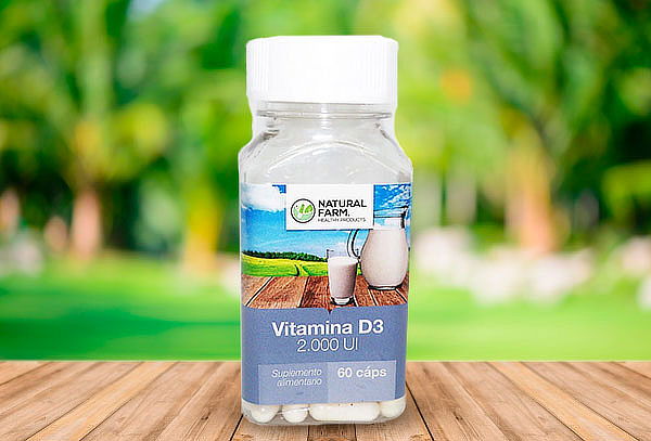 Vitamina D3 60 Capsulas 2000 Ui Natural Farm