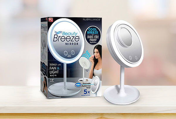 Espejo LED Maquillaje con Ventilador Fan & Light