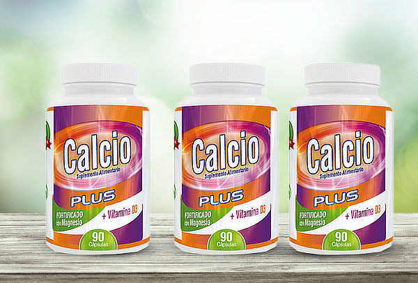 3 Frascos de Calcio Plus Fortificado 90 Capsulas