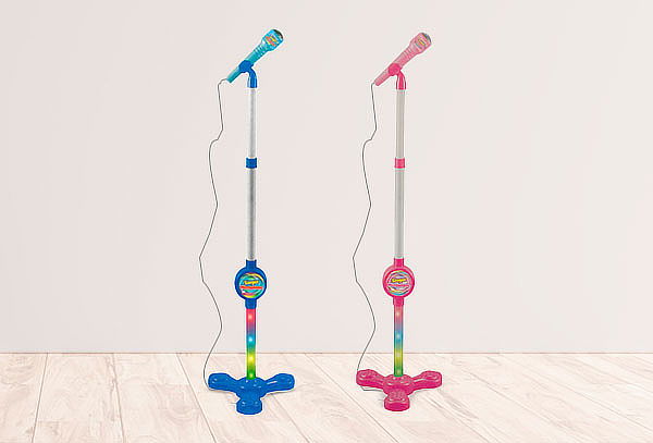 OEM Juguete Microfono Karaoke Pedestal Luces MP3 Rosado Infantil