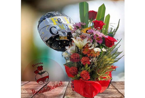 ¡Arreglo Floral! Cumpleaños o Aniversario + Globo