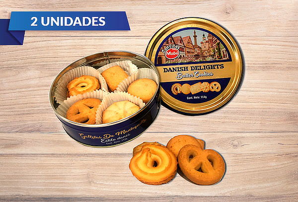 4 Cajas Galletas Danesas Dondé De 480g C/u