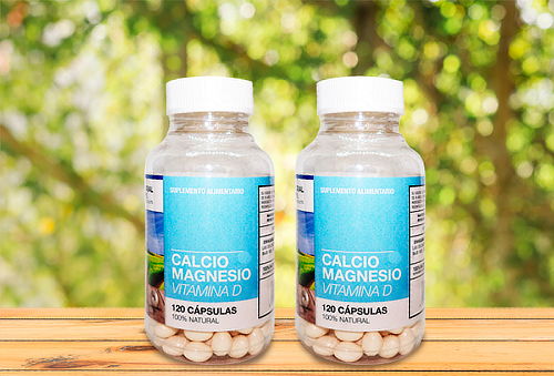 Frasco Calcio + Magnesio + Vitamina D 600 mg 120 Caps