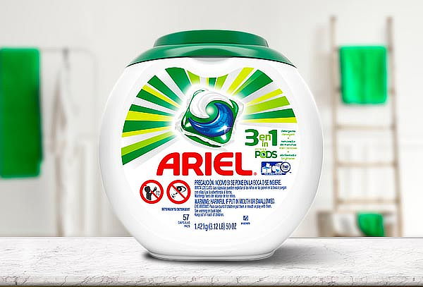 Detergente en Cápsulas Ariel 3 en 1 con 57 pzas