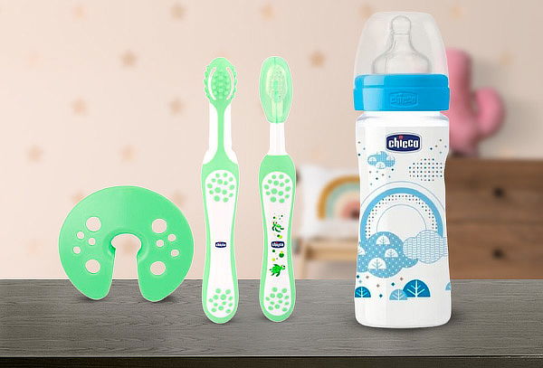 Chicco Baby Cepillo de Dientes + Masajeador Dental +4 Meses