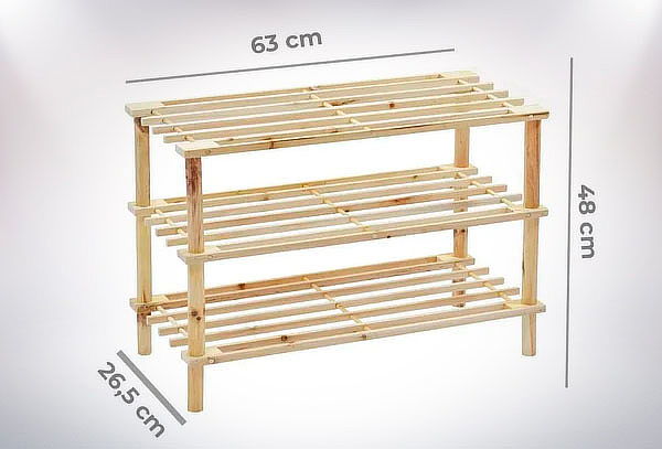 ZHIJXFAVO - Zapatero de madera de 3 niveles para clóset, estante de madera  y bambú, organizador de