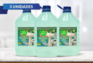 Pack de 3 Cloro Gel 5 Litros marca Ares