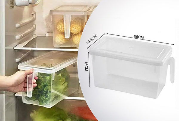 Organizador Refrigerador Transparente Con Tapa y