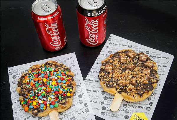 Pololos: 2 Waffles + 2 Bebidas Happy Days, 12 Sucursales