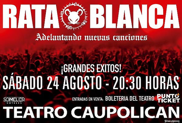 RATA BLANCA 24 de agosto en Teatro Caupolicán