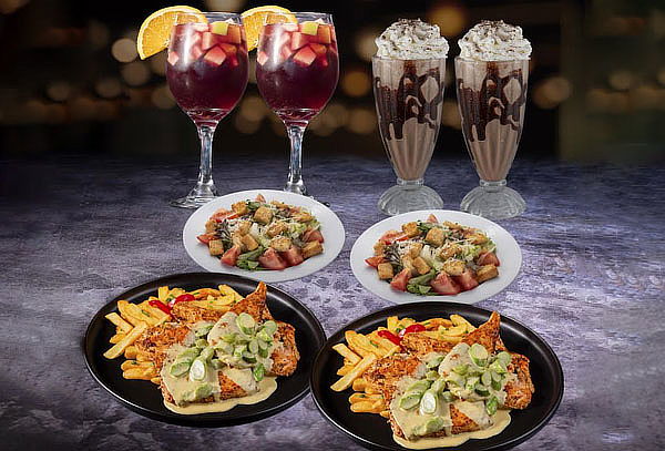 Para 2,Pepper Chicken+ Papas+ Ensalada+ Sangria+ Cafe, Mamut