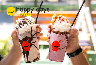 Happy Days! 2 Happy Milkshakes a elección,20 Sucursales