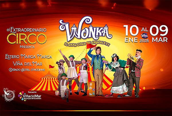 Wonka El Gran Circo de Chocolate 27 al 31 Enero