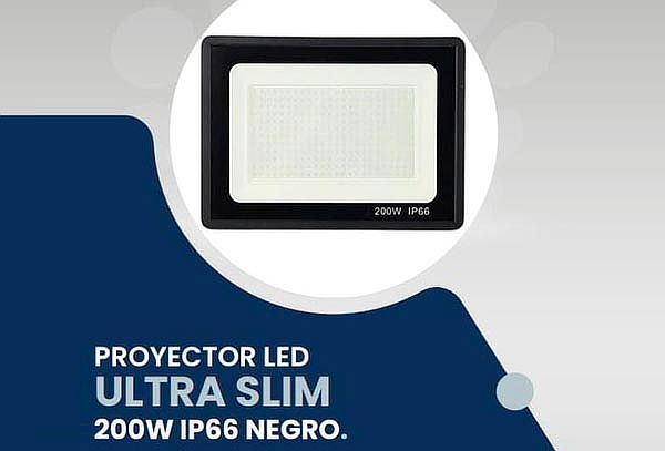 Proyector Let Ultra Slim 200W IP66  Negro