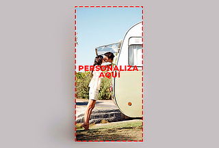 Cuadro Foto Tela Personalizable Emotions 60x120cms Vertical