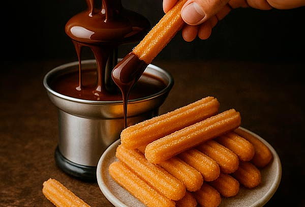 Churros + Chocolate Caliente para Eventos de 20 Personas