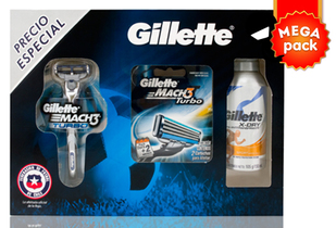 50% Pack GilletteM3 Turbo, repuestos + desodorantes