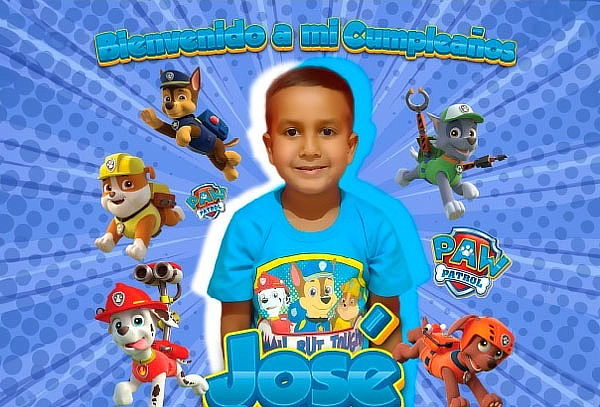 Foto Pendón Cumpleaños 1x1 metro con tubo personalizado