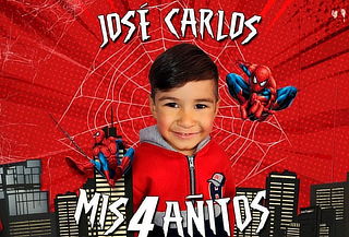 Foto Pendón Cumpleaños 1x1 metro con tubo personalizado