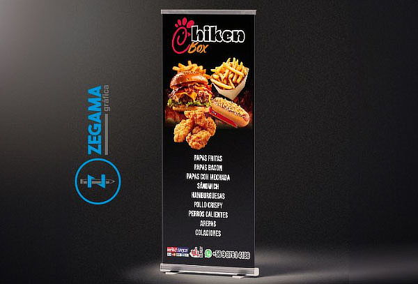 Pendon Roller 80x200, impreso en pvc, diseño gratis+Despacho