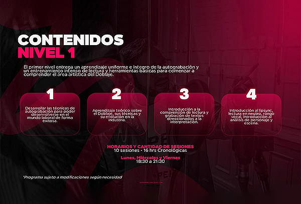 CURSO DE DOBLAJE PROFESIONAL – NIVEL 1 ONLINE