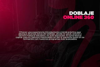 CURSO DE DOBLAJE 360° – INTENSIVO ONLINE
