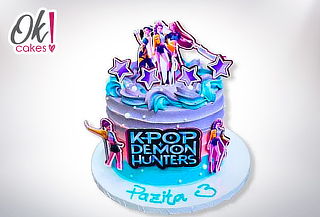 Tortas de Kpop Demon Hunters para 5 Personas en Okcakes