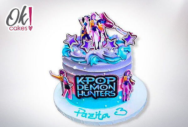 Tortas de Kpop Demon Hunters para 5 Personas en Okcakes