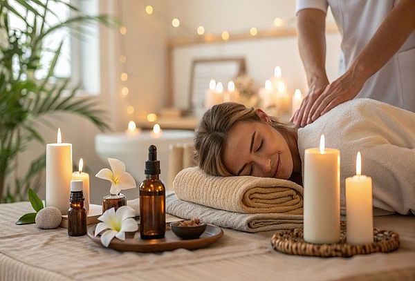 1 Hora Masaje Relajante + Piedras Calientes