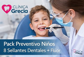 Pack Preventivo Niños: 8 Sellantes Dentales + Fluor 