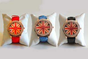 Reloj London con aplicaciones de Strass de joyas B&L