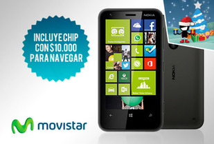 50% Nokia Lumia 620 Movistar + Chip con $10.000