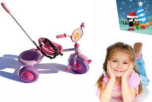 Triciclo con empujador Princesas Disney ¡Lleno de fantasía!