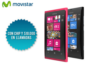 77% Nokia Lumia 800 3G + Chip con $10.000 Movistar