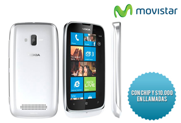 37% NOKIA Lumia 610 + Chip con $10.000 Movistar