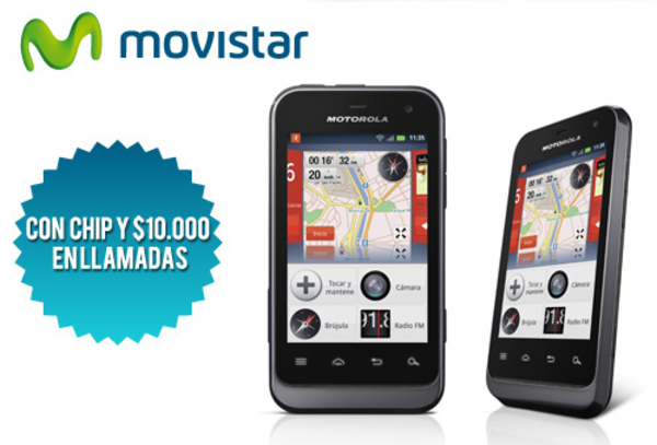 33% Motorola Defy Mini Negro 3G + Chip con $10.000 Movistar