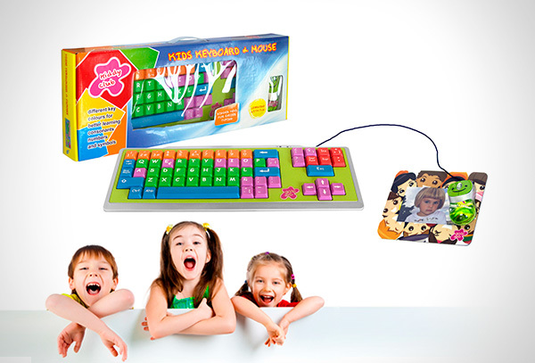 Kit teclado de colores + Mouse para niño