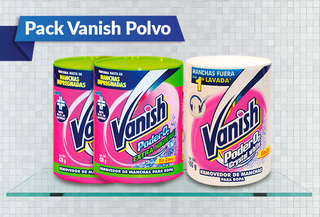 40% Pack Vanish Polvo 1 white y 2 rosado
