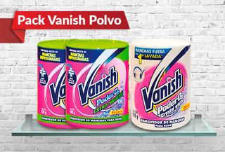 40% Pack Vanish Polvo 1 white y 2 rosado