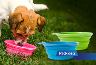 Pack 2 platos plegables para tus mascotas!