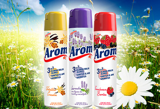 Pack de 3 Eliminador de olor en spray, marca Arom
