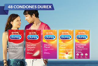51% Pack de 48 Condones Durex. Elige el tuyo!