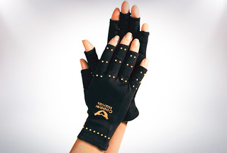 Guantes Magnéticos de Compresión Artritis Negro