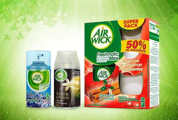 39% Pack 1 Air Wick Freshmatic + 2 Recargas 