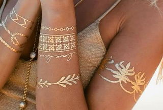 2 Sobres con Tatuajes temporales diseño tribal.