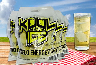 2 kilos de Hielo con Energética marca Kool Ice