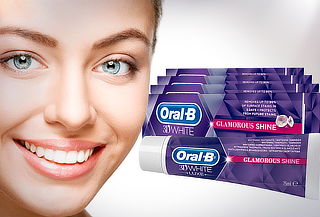Pack 6 Pastas Dentales Oral B 3D White Luxe 75 ml